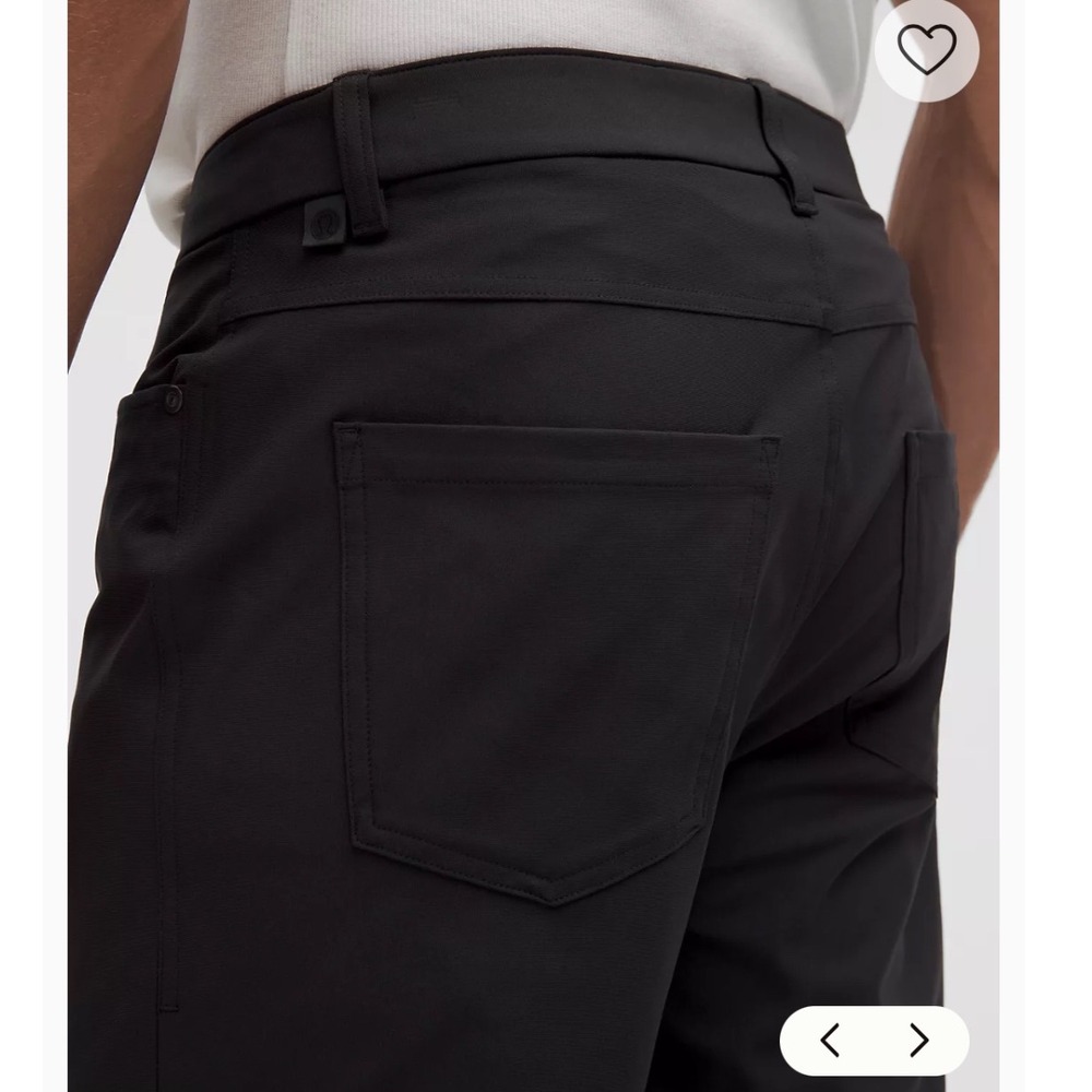 Lululemon Men 36x28 ABC Trouser Pant Classic Fit Black Warpstream Stretch Work - Picture 3 of 13